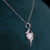 S Curve 1 ct Solitaire Lab Grown Diamond Pendant With Chain