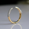 Lab-Grown Diamond Open Band Ring – Elegant Pave Design in Gold