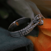 Dazzle with Elegance of Stunning Three-Band CVD Diamond Engagement Ring