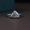 1.5 CT Heart Cut Lab Grown Diamond Solitaire Accent Ring
