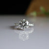 4 CT F VS1 IGI Round Shape Bridal Lab Diamond Ring