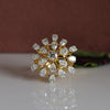 Fancy Floral Lab Grown Diamond Cocktail Ring in 18K Gold for Women