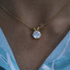 3 ct F VS1 Round Double Bail Lab Grown Diamond Pendant Only