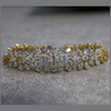 Floral Vine Lab Grown Diamond Bracelet in 18kt Gold – Elegant Marquise and Pear Cut Design