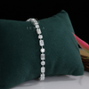 Emerald and Round Cut Lab Grown Diamond Tennis Bracelet