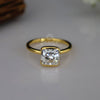 2 ct Solitaire Cushion Cut Lab Grown Diamond Ring