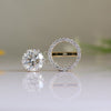 1.30 ct E VVS2 Round Detachable Lab Grown Diamond Stud With Halo