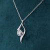 S Curve 1 ct Solitaire Lab Grown Diamond Pendant With Chain