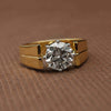 1.5 CT Round Brilliant Cut Lab Grown Diamond Solitaire Men's Ring