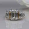 Three Stone Ring Lab Grown Diamond Engagement Stunning Ring