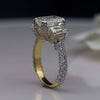 Three Stone Ring Lab Grown Diamond Engagement Stunning Ring