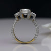 Three Stone Ring Lab Grown Diamond Engagement Stunning Ring