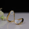 Toi Et Moi Lab Grown Diamond Ring – Pear & Round 18K Yellow Gold  Ring