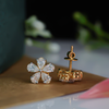 Flower Diamond Earring, Lab Made Diamond Earring