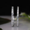 Hoop Long Circle Lab Diamond Earring