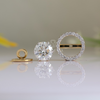 1 ct Each E VVS1 IGI Certified Detachable Round Lab Grown Diamond Studs
