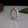 Elegant Lab Grown Diamond Eternity Band | Gold Setting with Baguette and Round Diamonds