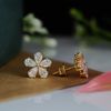 Flower Diamond Earring, Lab Made Diamond Earring