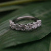 4.4 MM Round Brilliant Shape Lab Grown Diamond Half Eternity Wedding Band