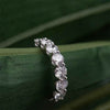 4.4 MM Round Brilliant Shape Lab Grown Diamond Half Eternity Wedding Band