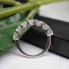 4.4 MM Round Brilliant Shape Lab Grown Diamond Half Eternity Wedding Band