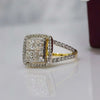 Princess Cut lab Grown Diamond Invisible Setting Wedding Engagement Ring
