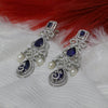 3.48 CT Round Pear and Baguette Shape Lab Grown Diamond Long Drop Earrings