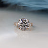 IGI Certificate Round Brilliant Cut Lab Grown Diamond Engagement Ring With Hidden Halo