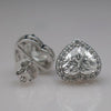Heart Cut Lab Grown Diamond Halo Set Earrings
