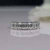 Emerald Shape Lab Grown Diamond Half Eternity Band