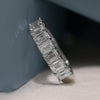 Emerald Shape Lab Grown Diamond Half Eternity Band