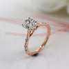 Beautiful Oval Shape Lab Grown Diamond Ring Rose Gold Engagement Ring