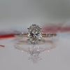 Beautiful Oval Shape Lab Grown Diamond Ring Rose Gold Engagement Ring