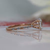 Beautiful Oval Shape Lab Grown Diamond Ring Rose Gold Engagement Ring