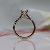 Beautiful Oval Shape Lab Grown Diamond Ring Rose Gold Engagement Ring