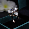Pear Cut Certified Lab Diamond Three Stone Ring