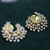 1.2 CT Round Brilliant Cut Lab Grown Twisted Diamond Hoop Earring