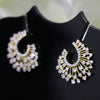 1.2 CT Round Brilliant Cut Lab Grown Twisted Diamond Hoop Earring