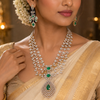 Luxury South Indian Gold Necklace with Lab Grown Diamonds