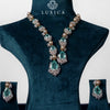 Pearl and Diamond Necklace with Emerald Accents