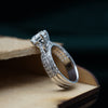 Dazzle with Elegance of Stunning Three-Band CVD Diamond Engagement Ring