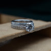 Dazzle with Elegance of Stunning Three-Band CVD Diamond Engagement Ring