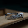 Dazzle with Elegance of Stunning Three-Band CVD Diamond Engagement Ring