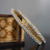 3 MM Round Cut Lab Grown Diamond Bangles - 18kt Gold