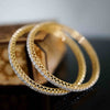 3 MM Round Cut Lab Grown Diamond Bangles - 18kt Gold