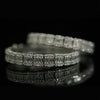Baguette Round and Princess Style Bangles with Lab Grown Diamonds Cluster Setting Wedding Bangles