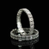 Baguette Round and Princess Style Bangles with Lab Grown Diamonds Cluster Setting Wedding Bangles
