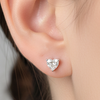Heart Shape Lab Grown Diamond Stud Earrings in 14K Yellow Gold | Minimal  Everyday Jewelry