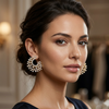 1.2 CT Round Brilliant Cut Lab Grown Twisted Diamond Hoop Earring