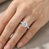 1.22 carat Solitaire Lab Grown Diamond Ring With Pave Setting